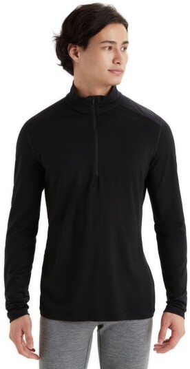 Icebreaker 200 Oasis LS Half Zip Herre Black M Icebreaker 200 Oasis LS Half Zip Herre Black M
