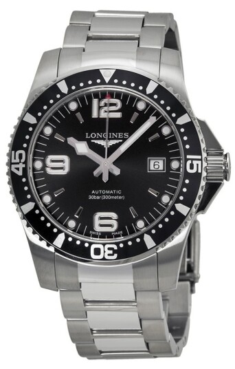 Longines Herreklokke L3.742.4.56.6 Hydroconquest Sort/Stål Ø41 mm Longines Herreklokke L3.742.4.56.6 Hydroconquest Sort/Stål Ø41 mm