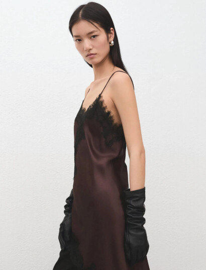 Mango Lace Top Black M Mango Lace Top Black M