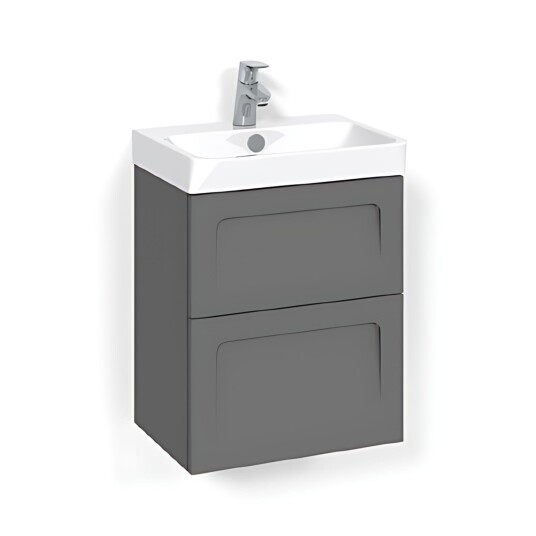 Macro Design Crown Servantskap 2 Skuff- med Light 70 Servant Antrasitt / 45cm Shape