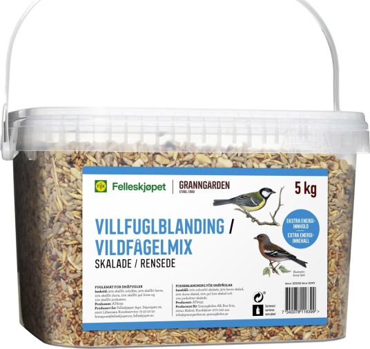 Villfuglblanding Skallfri 5 kg