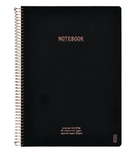KOZO Squared Notebook A4 Premium Black
