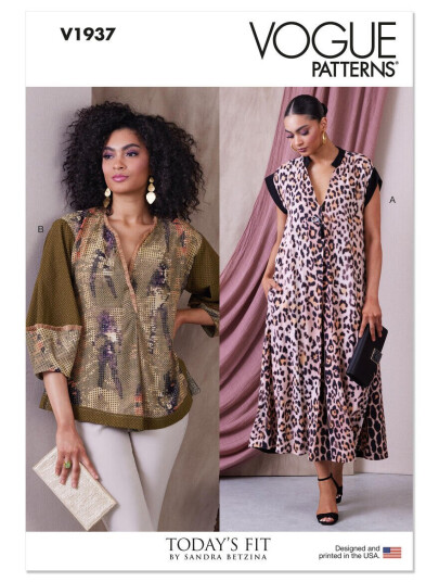 Vogue 1937 - Kjole & Tunika STRL: A (A-B-C-D-E-F-G-H-I-J)
