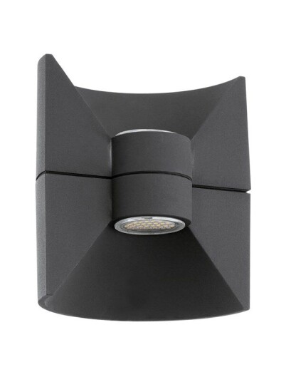 Eglo Redondo Utendørs Vegglampe I Epoksy-Lakkert Aluminium, Fin Lyseffekt På Veggen, Både Opp Og Ned, Moderne Og Tidløs
