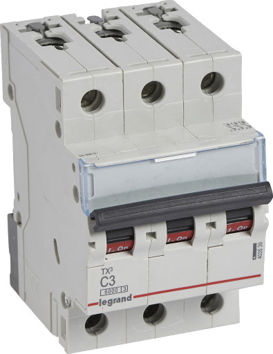 Legrand TX³ MCB automatsikring C3 3P 3M 6/6kA