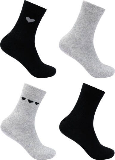 Lun Wool ullsokker sort/grå 36 41 4 par