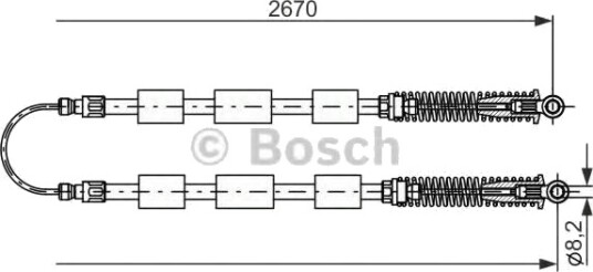 BOSCH 1 987 477 553 Tautrekk håndbremse