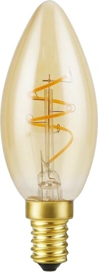 Spl E14 2,9W Slim Flex dimbar LED kronepære C35 250lm 2200K gullglass filament Dimbar : Dimbar Kulør : Ekstra varm Spl E14 2,9W Slim Flex dimbar LED kronepære C35 250lm 2200K gullglass filament Dimbar : Dimbar Kulør : Ekstra varm
