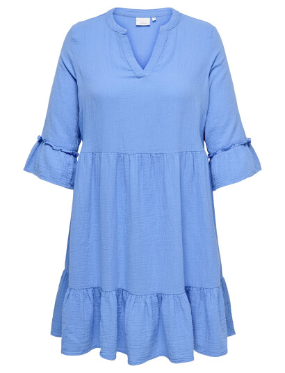 ONLY Carmakoma Carthyra Life Peplum Dress Wvn - Blue - 42