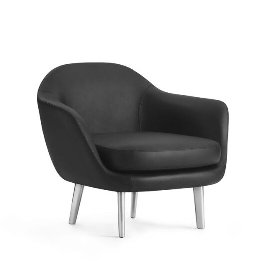 Normann Copenhagen Normann Copenhagen Sum Lenestol Aluminium/ Sort Skinn Normann Copenhagen Normann Copenhagen Sum Lenestol Aluminium/ Sort Skinn