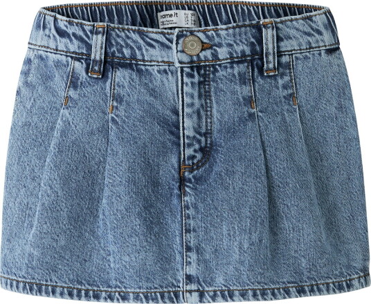 Name It Skjørt NkfThea Skort Medium+ Blue Denim Name It 9 år 134 Skjørt Blå