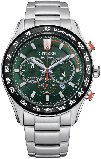 Citizen Herreklokke CA4486 82X Chrono Sport Grønn/Stål Ø43 mm Citizen Herreklokke CA4486 82X Chrono Sport Grønn/Stål Ø43 mm