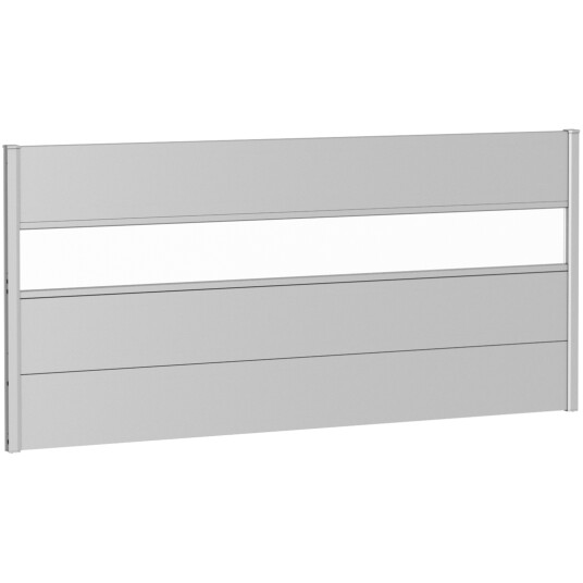 BIOHORT VEGGPANEL FOR LEVEGG AKRYLGLASS 200X90 SØLV METALLIC