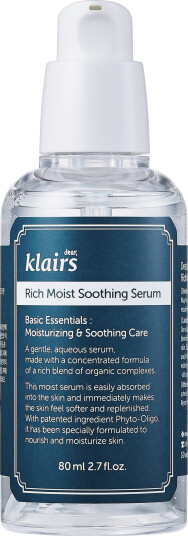 Klairs Rich Moist Beroligende Ansiktsserum 80ml - Fuktighetsgivende med Hyaluronsyre
