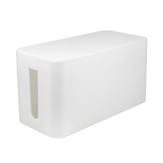 LogiLink Kabelboks S 120mm Hvit - Kabelskjul for Effektiv Oppbevaring