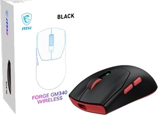 Msi Forge GM340 Kablet Optisk Mus med 6 Knapper - Svart