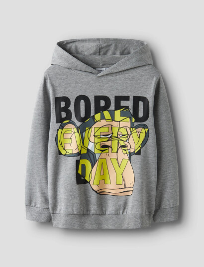 Name It Nkmdeep Bod Nreg Sweat Wh Bru Sky Grey 116