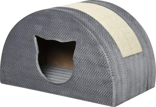 Northio Kattehus Med Skrapebrett Sisal Grå 48.5X30X30 cm
