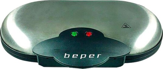 Beper BT604 Dobbelt vaffeljern 1400W Sølv