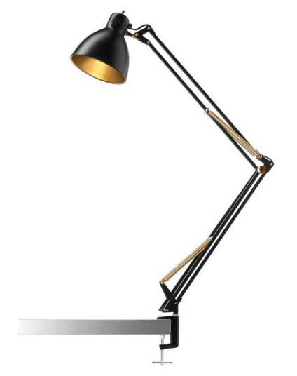 Nordic Living Archi T1 Junior Bordlampe Mat Black/Gold
