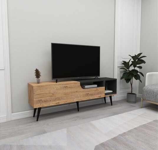 Mul TV-benk 150 cm - Brun/Antrasitt
