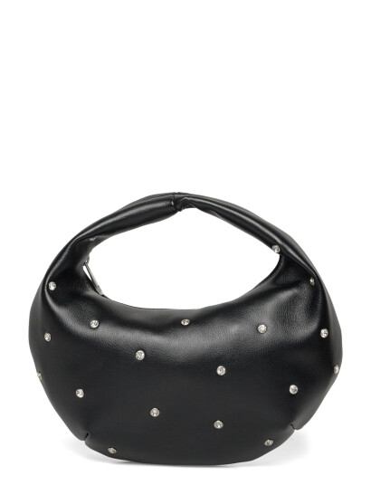 Gina Tricot Soft Round Studded Handbag Black ONE SIZE