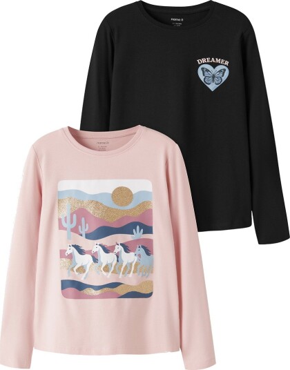 Name It Genser 2 pack NmfVix Lotus/Svart Name It 3 år (98) Genser Rosa