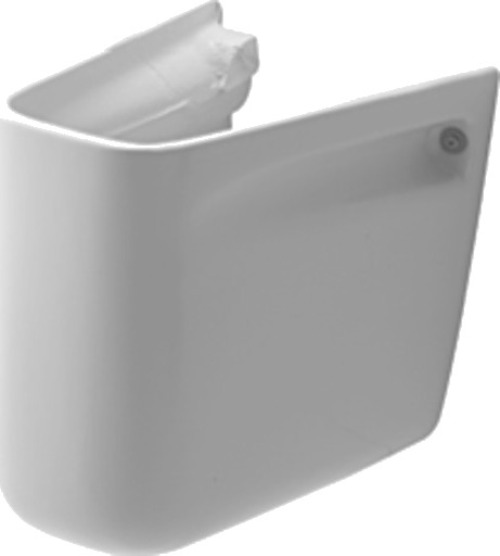 D-kode halvkolonne for 231065, 231060 og 231055 white H705 x D190 mm