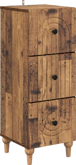 vidaXL Skuffeskap Gammelt tre 33 x 34,5 x 90 cm Konstruert tre