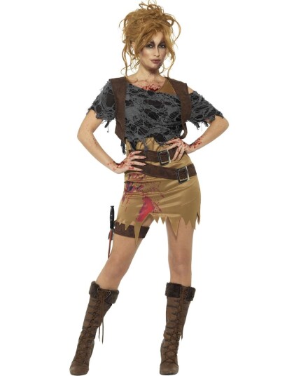 Deluxe Zombie Huntress Zombiejeger Kostyme til Dame