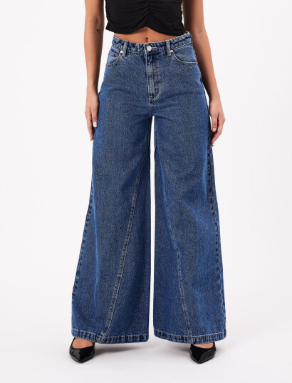 ABRAND 94 Super Wide Chantell Mid Vintage Blue - Blue - 29