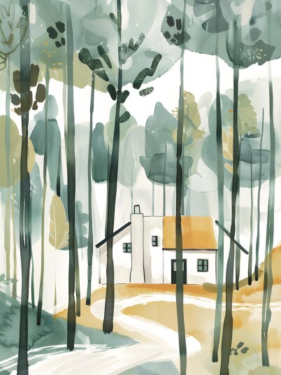 Namly Design Plakat Skogshus POSTERFINQRU