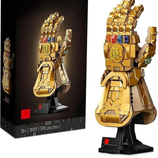 Infinity Gauntlet Sett 76191 Samleobjekt Thanos-hanske med Infinity-steiner byggesett Avengers-gaveidé for voksne og tenåringer modellsett for dekor