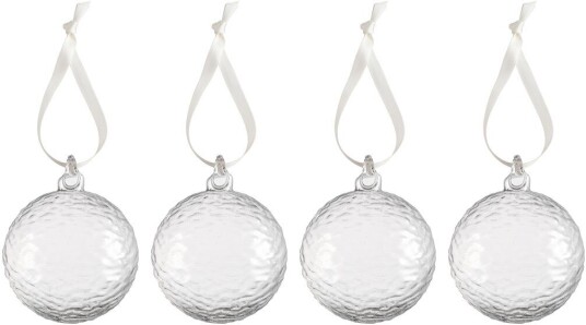 Cooee Design Gry Marble julekule Ø8 cm Clear