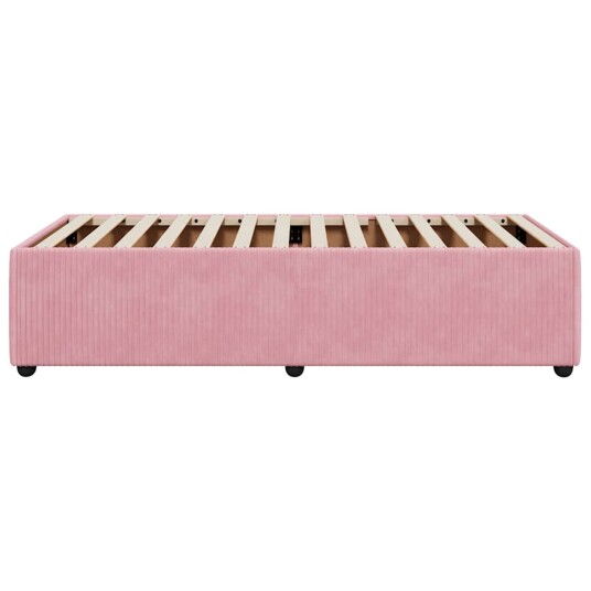 Sengeramme rosa 90x200 cm fløyel 3284987