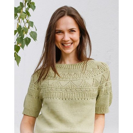 Treasure Hunt Top by DROPS Design Topp Strikkeoppskrift str S XXXL