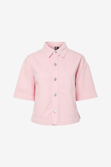 pieces   Denimskjorte pcSky SS A shape Denim Top   Rosa