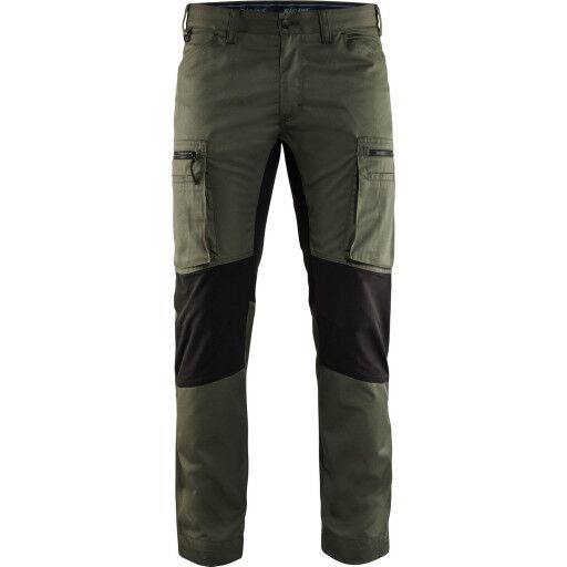 Blåkläder Servicebukse stretch Militærgrønn/Svart D84 Blåkläder Servicebukse stretch Militærgrønn/Svart D84
