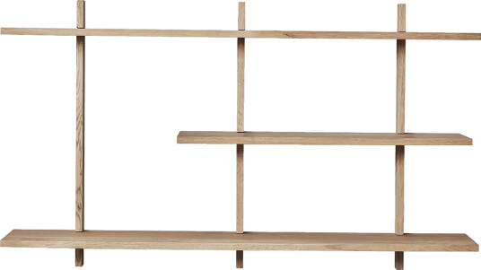 Lene Bjerre Ellie Shelf 120X20X70 Cm. Natural Oiled 120X 70X 20CM Lene Bjerre Ellie Shelf 120X20X70 Cm. Natural Oiled 120X 70X 20CM