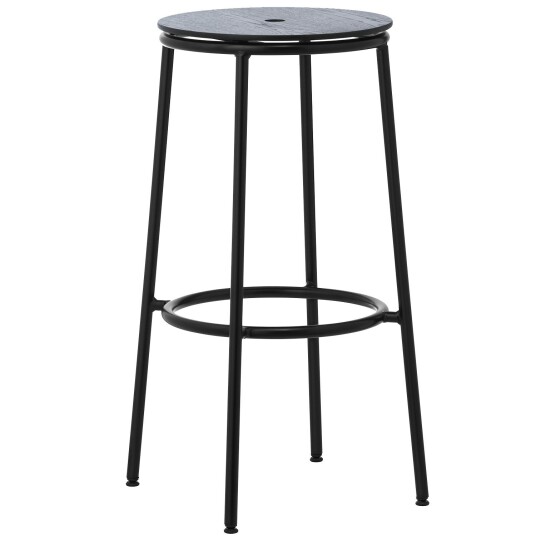Normann Copenhagen Circa Barstool 65 cm Black Steel Barstol Black Oak Normann Copenhagen Circa Barstool 65 cm Black Steel Barstol Black Oak