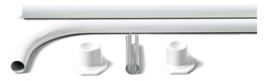 Habo Outlet: Dusjforhengstang 7020 Hvit 90x90 Sb