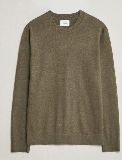 NN07 Ted Linen Knitted Sweater Capers Green NN07 Ted Linen Knitted Sweater Capers Green