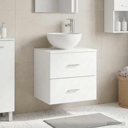  Vegghengt vaskeservant Hvit 49,5 x 41 x 64,5 cm Konstruert tre