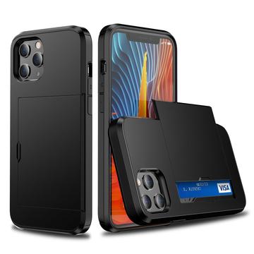 iPhone 12/12 Pro Hybrid-deksel med Skyvekortspor Svart