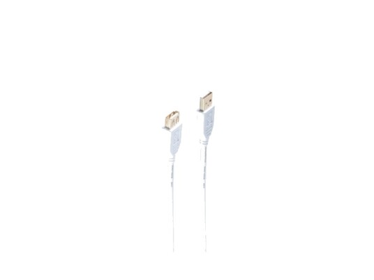 Shiverpeaks ®-Basic-S--Usb-Forlengelse Type A-Plugg Til Type A-Kontakt Høyhastighet Gullbelagte Kontakter Usb 2.0 Hvit 1,0 M Bs77120-W