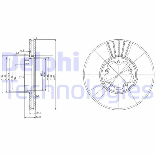 Bremseskive DELPHI BG3676