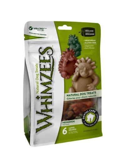 Whimzees Pinnsvin Tyggebein Large 6 stk 360 g - Hundegodbit