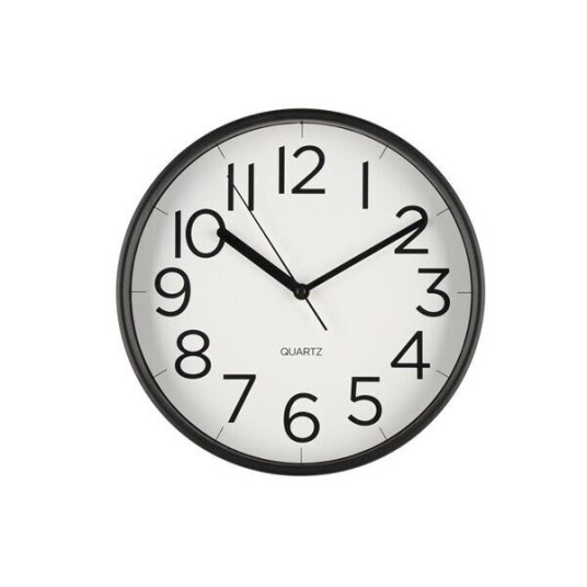 Veggklokke Tiempo 30 cm med lydløs mekanisme Svart Veggklokke Tiempo 30 cm med lydløs mekanisme Svart