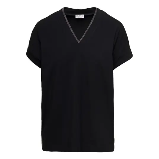 Brunello Cucinelli Dame Topper Svart M,