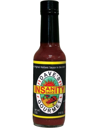 Dave"s Gourmet Insanity Sauce Supersterk Chilisaus 148 ml Dave"s Gourmet Insanity Sauce Supersterk Chilisaus 148 ml